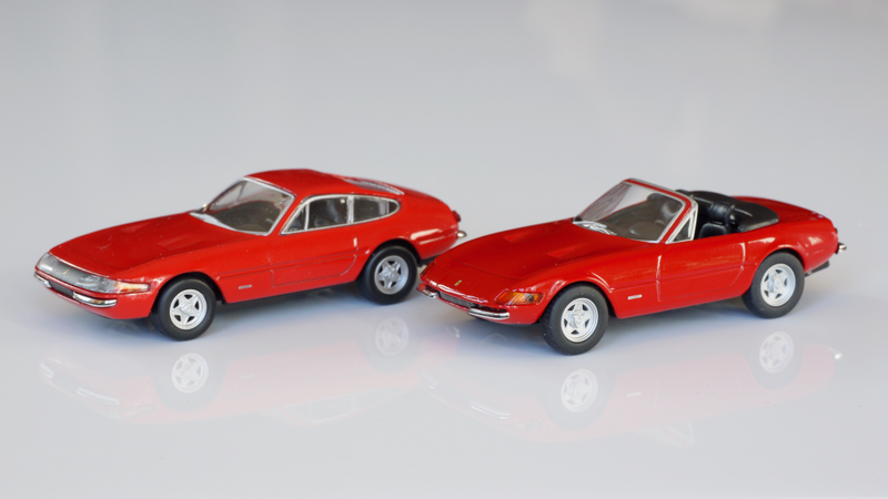 Illustration for article titled Kyosho Ferrari 5 1/64 #11 - Project Prancing Horse #12 1971 Ferrari 365 GTS/4 "Daytona"